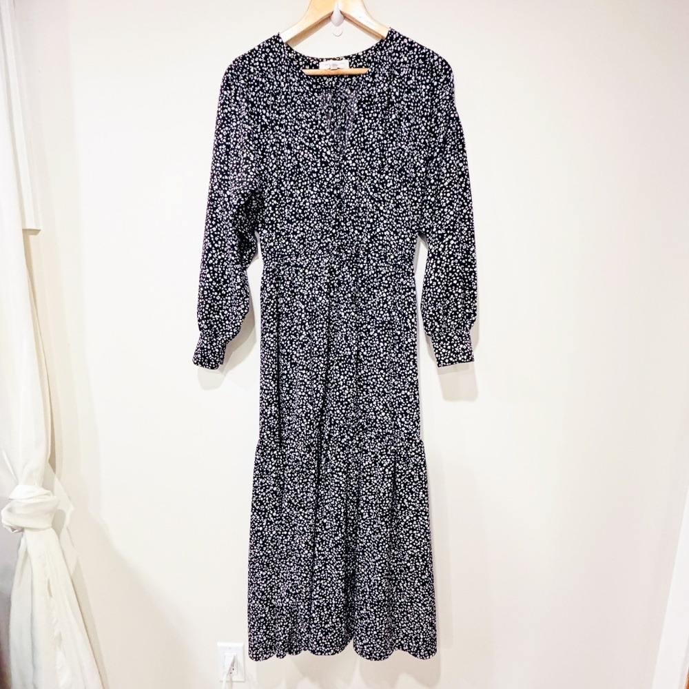 SWEET BABY JAMIE Black floral maxi dress